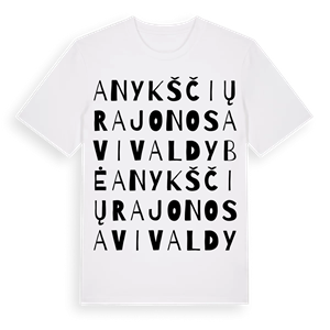 Anykščių rajono savivaldybė ordlek t-shirt – ekologisk bomull t-shirt från Pinshirt