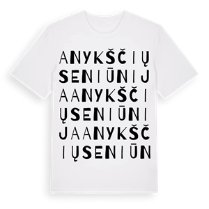 Anykščių seniūnija ordlek t-shirt – ekologisk bomull t-shirt från Pinshirt