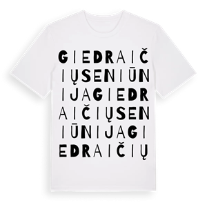 Giedraičių seniūnija ordlek t-shirt – ekologisk bomull t-shirt från Pinshirt