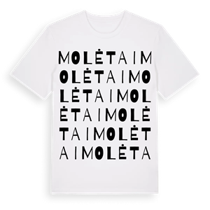 Molėtai ordlek t-shirt – ekologisk bomull t-shirt från Pinshirt