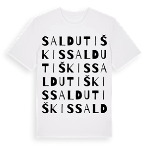 Saldutiškis ordlek t-shirt – ekologisk bomull t-shirt från Pinshirt