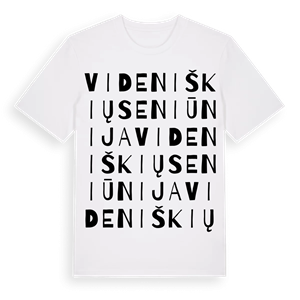Videniškių seniūnija ordlek t-shirt – ekologisk bomull t-shirt från Pinshirt