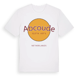 Abcoude cirkel t-shirt – ekologisk bomull t-shirt från Pinshirt