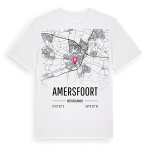 Amersfoort karta t-shirt – ekologisk bomull t-shirt från Pinshirt