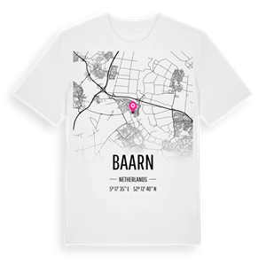 Baarn karta t-shirt – ekologisk bomull t-shirt från Pinshirt