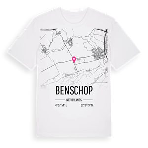 Benschop karta t-shirt – ekologisk bomull t-shirt från Pinshirt