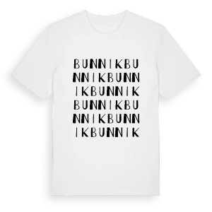 Bunnik ordlek t-shirt – ekologisk bomull t-shirt från Pinshirt