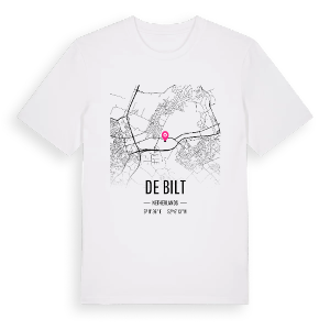 De Bilt karta t-shirt – ekologisk bomull t-shirt från Pinshirt