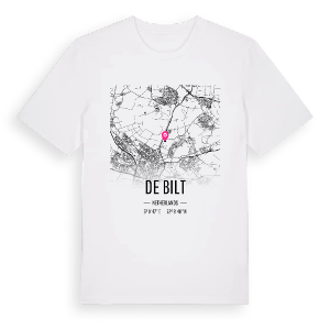 De Bilt karta t-shirt – ekologisk bomull t-shirt från Pinshirt