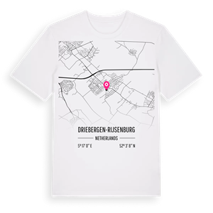 Driebergen-Rijsenburg karta t-shirt – ekologisk bomull t-shirt från Pinshirt