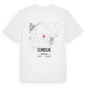 Eemdijk karta t-shirt – ekologisk bomull t-shirt från Pinshirt