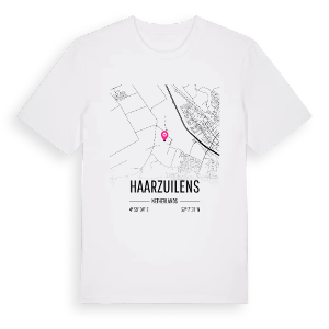 Haarzuilens karta t-shirt – ekologisk bomull t-shirt från Pinshirt