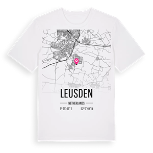 Leusden karta t-shirt – ekologisk bomull t-shirt från Pinshirt