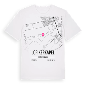 Lopikerkapel karta t-shirt – ekologisk bomull t-shirt från Pinshirt