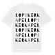 Lopikerkapel ordlek t-shirt