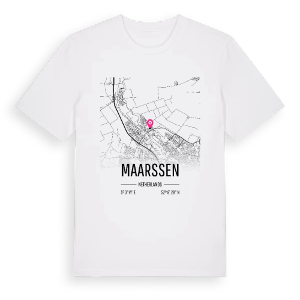 Maarssen karta t-shirt – ekologisk bomull t-shirt från Pinshirt