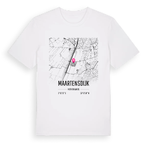 Maartensdijk karta t-shirt – ekologisk bomull t-shirt från Pinshirt