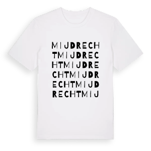 Mijdrecht ordlek t-shirt – ekologisk bomull t-shirt från Pinshirt