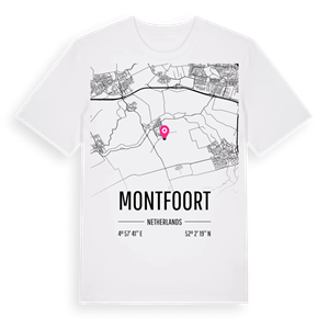 Montfoort karta t-shirt – ekologisk bomull t-shirt från Pinshirt