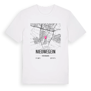 Nieuwegein karta t-shirt – ekologisk bomull t-shirt från Pinshirt