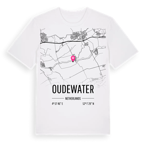 Oudewater karta t-shirt – ekologisk bomull t-shirt från Pinshirt