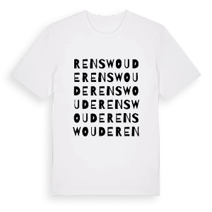 Renswoude ordlek t-shirt – ekologisk bomull t-shirt från Pinshirt