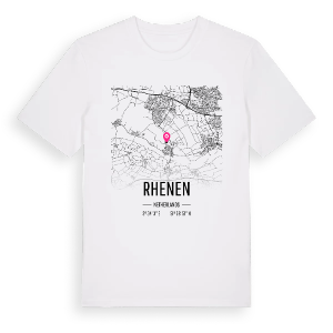 Rhenen karta t-shirt – ekologisk bomull t-shirt från Pinshirt