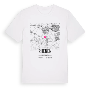Rhenen karta t-shirt – ekologisk bomull t-shirt från Pinshirt