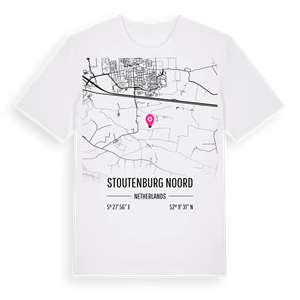 Stoutenburg Noord karta t-shirt – ekologisk bomull t-shirt från Pinshirt