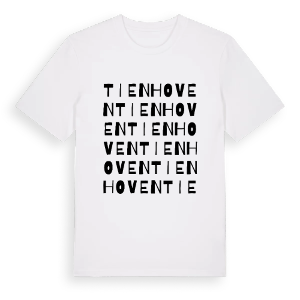 Tienhoven ordlek t-shirt – ekologisk bomull t-shirt från Pinshirt