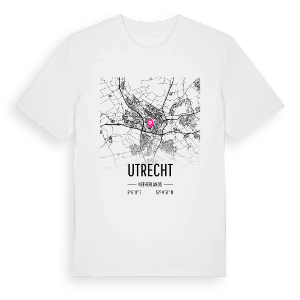 Utrecht karta t-shirt – ekologisk bomull t-shirt från Pinshirt