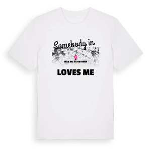 Någon i Wijk bij Duurstede älskar mig t-shirt – ekologisk bomull t-shirt från Pinshirt