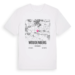 Woudenberg karta t-shirt – ekologisk bomull t-shirt från Pinshirt