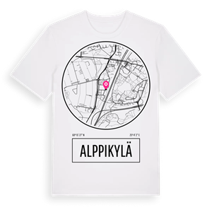 Alppikylä t-shirt – ekologisk bomull t-shirt från Pinshirt