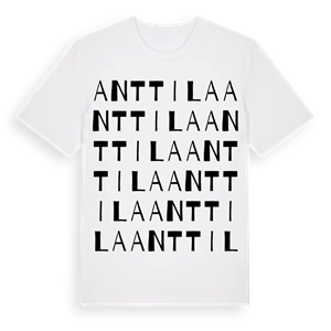 Anttila ordlek t-shirt – ekologisk bomull t-shirt från Pinshirt