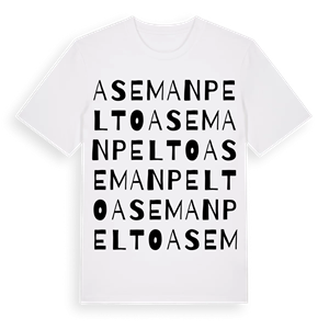 Asemanpelto ordlek t-shirt – ekologisk bomull t-shirt från Pinshirt