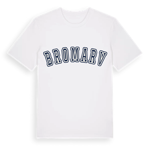 Bromarv college t-shirt – ekologisk bomull t-shirt från Pinshirt
