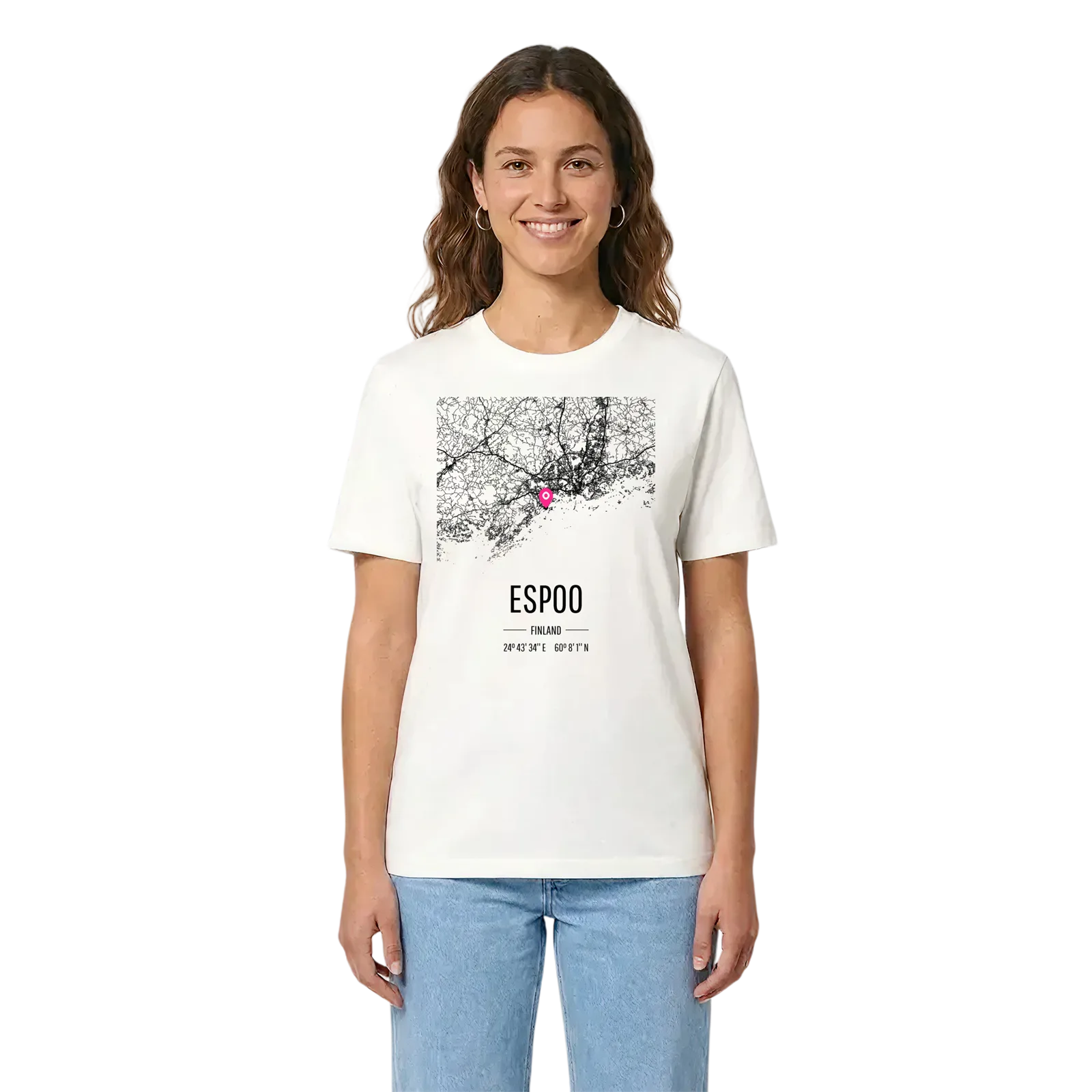 Espoo karta t-shirt – White, i miljö