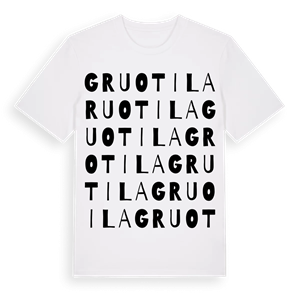 Gruotila ordlek t-shirt – ekologisk bomull t-shirt från Pinshirt