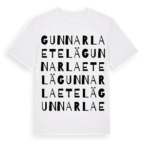 Gunnarla etelä ordlek t-shirt – ekologisk bomull t-shirt från Pinshirt