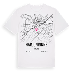 Harjunrinne karta t-shirt – ekologisk bomull t-shirt från Pinshirt