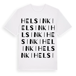 Helsinki ordlek t-shirt – ekologisk bomull t-shirt från Pinshirt