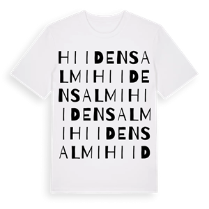 Hiidensalmi ordlek t-shirt – ekologisk bomull t-shirt från Pinshirt