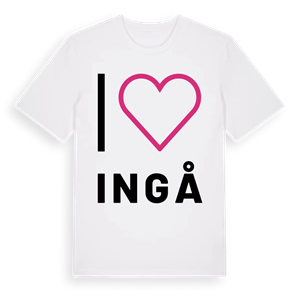 Jag älskar Ingå t-shirt stort tryck – ekologisk bomull t-shirt från Pinshirt