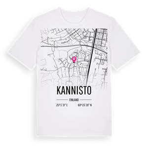 Kannisto karta t-shirt – ekologisk bomull t-shirt från Pinshirt