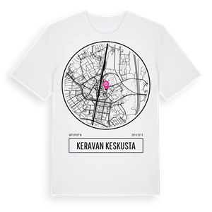 Keravan Keskusta t-shirt – ekologisk bomull t-shirt från Pinshirt