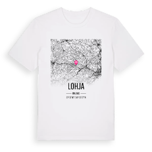 Lohja karta t-shirt – ekologisk bomull t-shirt från Pinshirt