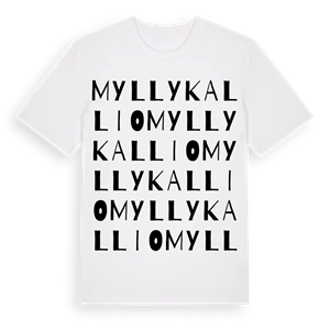 Myllykallio ordlek t-shirt – ekologisk bomull t-shirt från Pinshirt