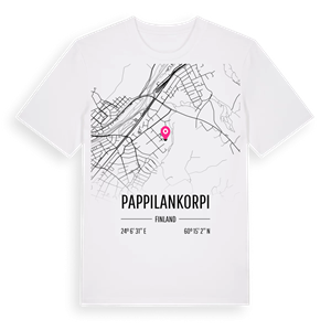 Pappilankorpi karta t-shirt – ekologisk bomull t-shirt från Pinshirt