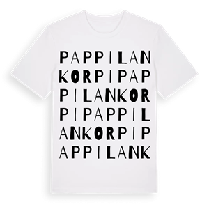 Pappilankorpi ordlek t-shirt – ekologisk bomull t-shirt från Pinshirt